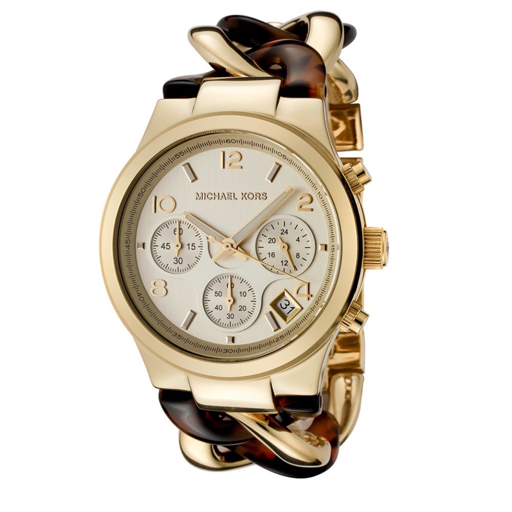 Michael Kors Gold & Tortoise Bracelet Watch